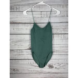 Out from Under Turquoise Medium Ribbed Bodysuit Boho Feminine Stretch Western